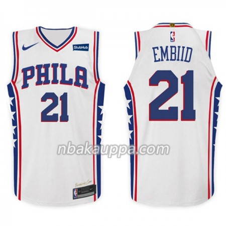 Philadelphia 76ers Joel Embiid 21 Nike 2017-18 Valkoinen Pelipaidat Swingman - Miesten